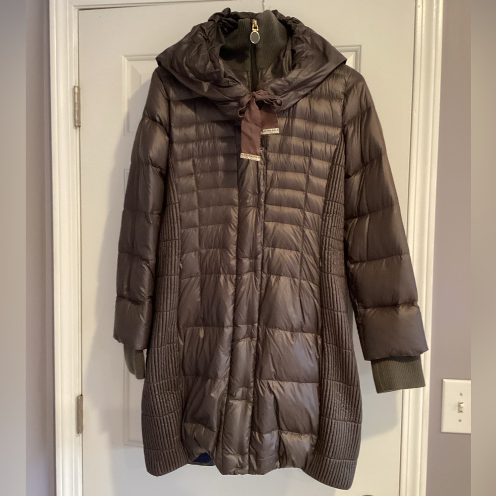 T-Tahari Down Puffer Quilted Packable Coat M